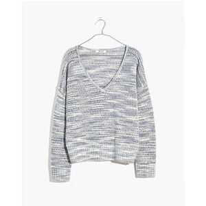 Madewell Southbrook Open-Stitch Pullover Sweater in Space-Dye Size XS